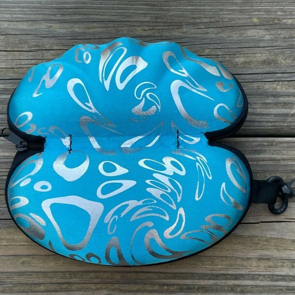 Empty case for Sunglasses Blue Hard Case Zip Up Case only - Picture 3 of 10